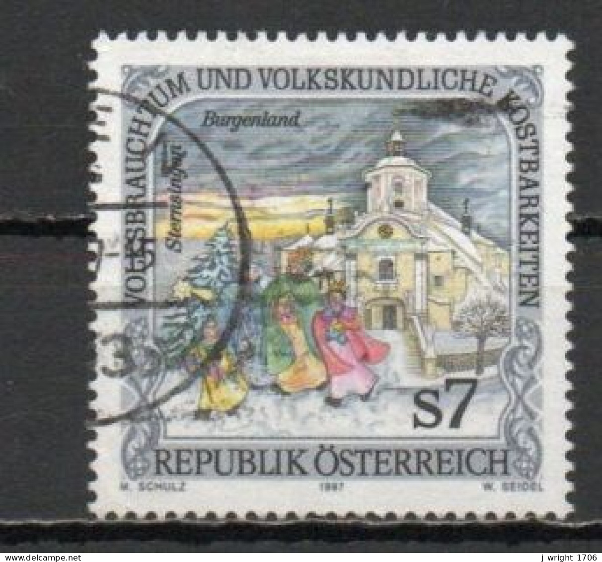 Austria, 1997, Folk Festivals/Three Magi Carolling, 7s, USED - Used Stamps