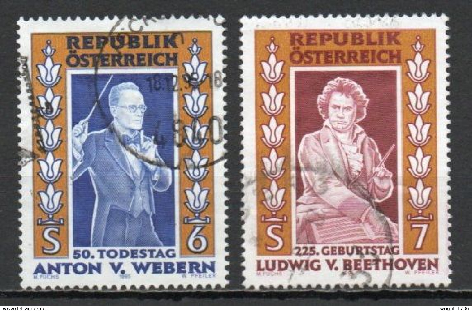 Austria, 1995, Composers, Set, USED - Oblitérés
