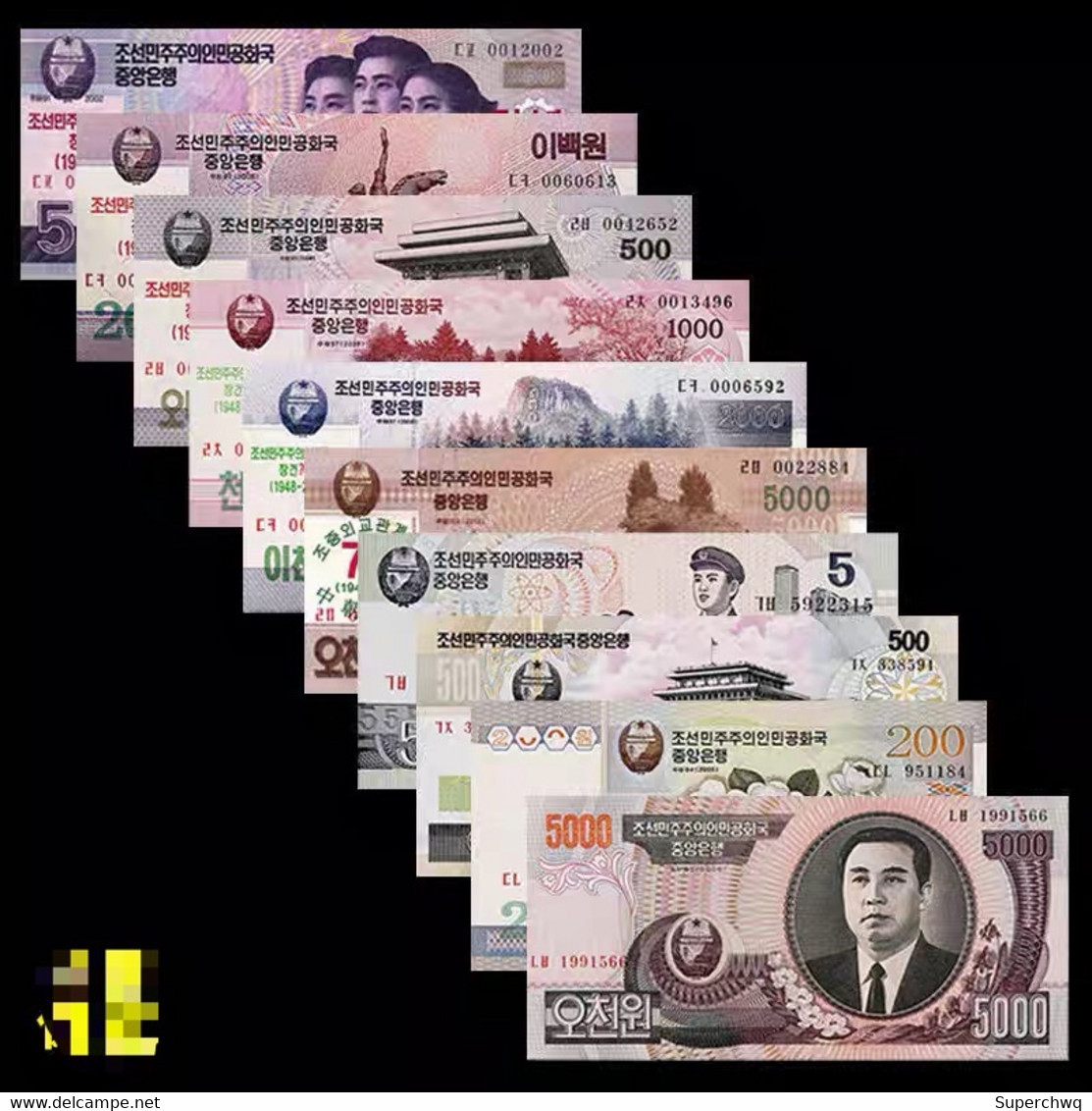 Korea North Banknote 10v，UNC - Korea, Noord