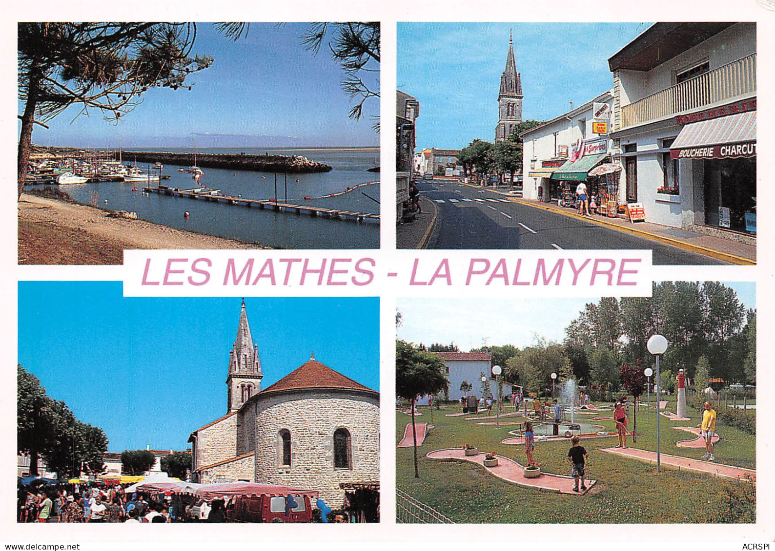 LES MATHES LA PALMYRE La Plage, Le Centre L'église Et Le Marché, Le Golf Miniature   21 (scan Recto Verso)MG2839 - Les Mathes