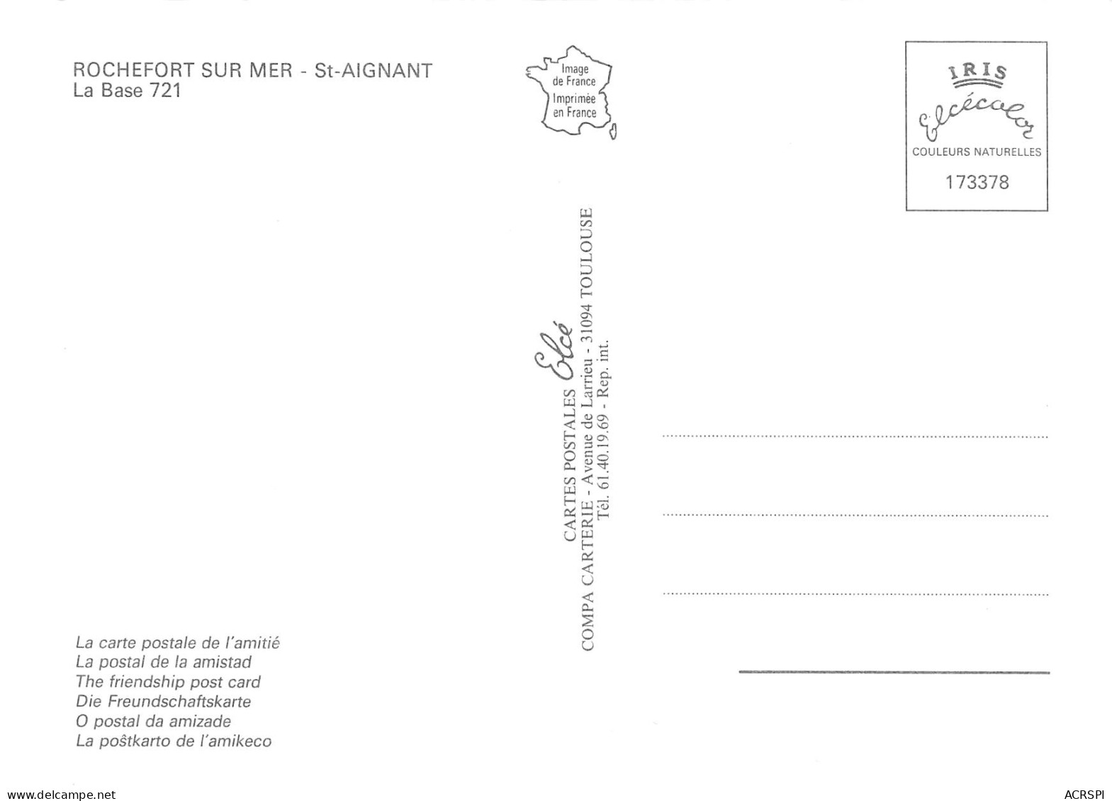 ROCHEFORT SUR MER ST AIGNANT La Base 721    11 (scan Recto Verso)MG2842 - Rochefort