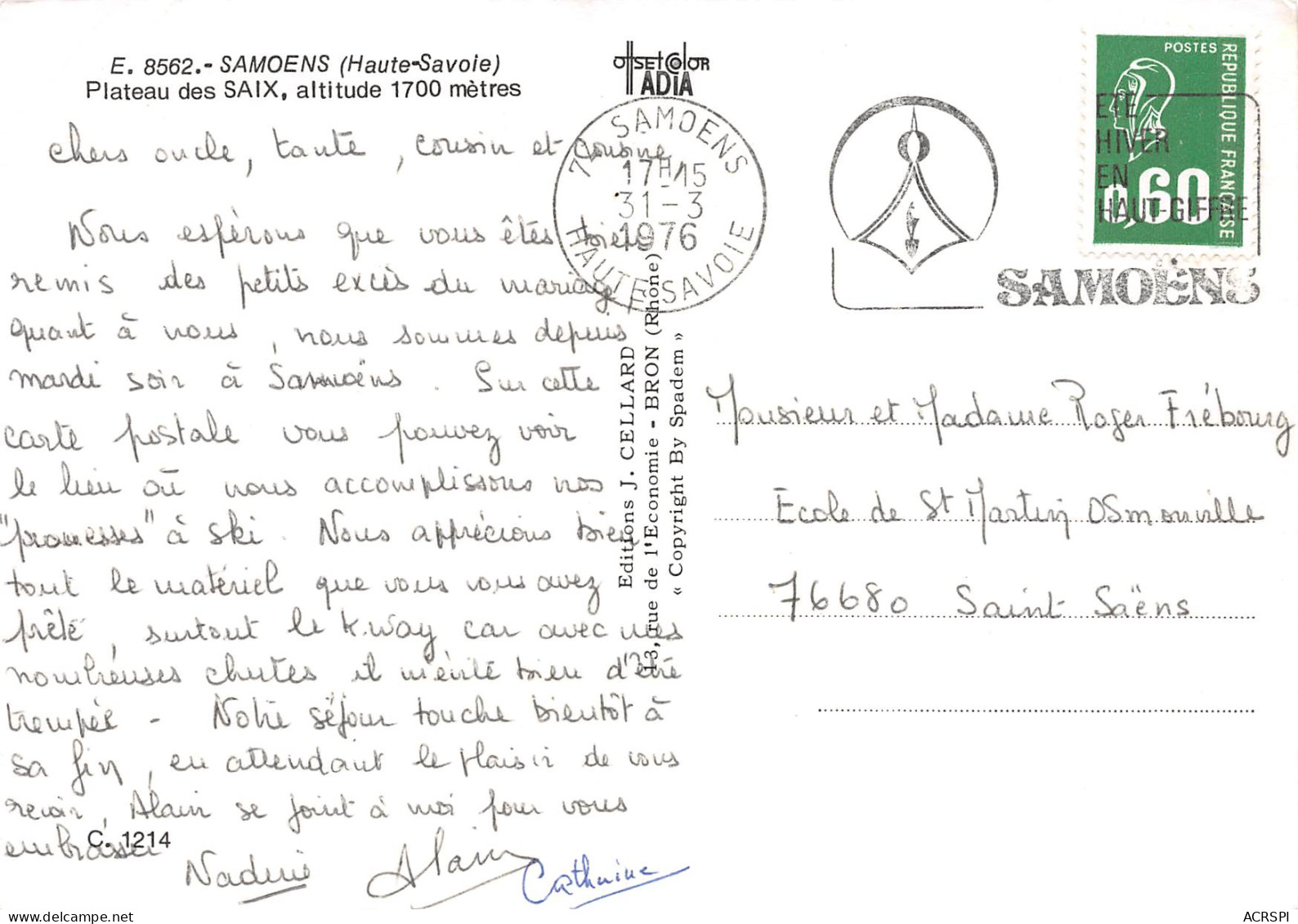 SAMOENS  Plateau Des SAIX    4 (scan Recto Verso)MG2846 - Samoëns