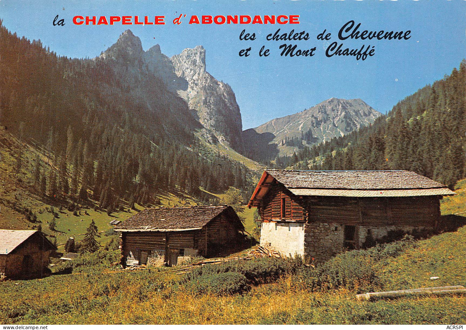 LA CHAPELLE D'ABONDANCE Les Chalets De Chevenne Et Le Mont Chauffé    25 (scan Recto Verso)MG2846 - Abondance