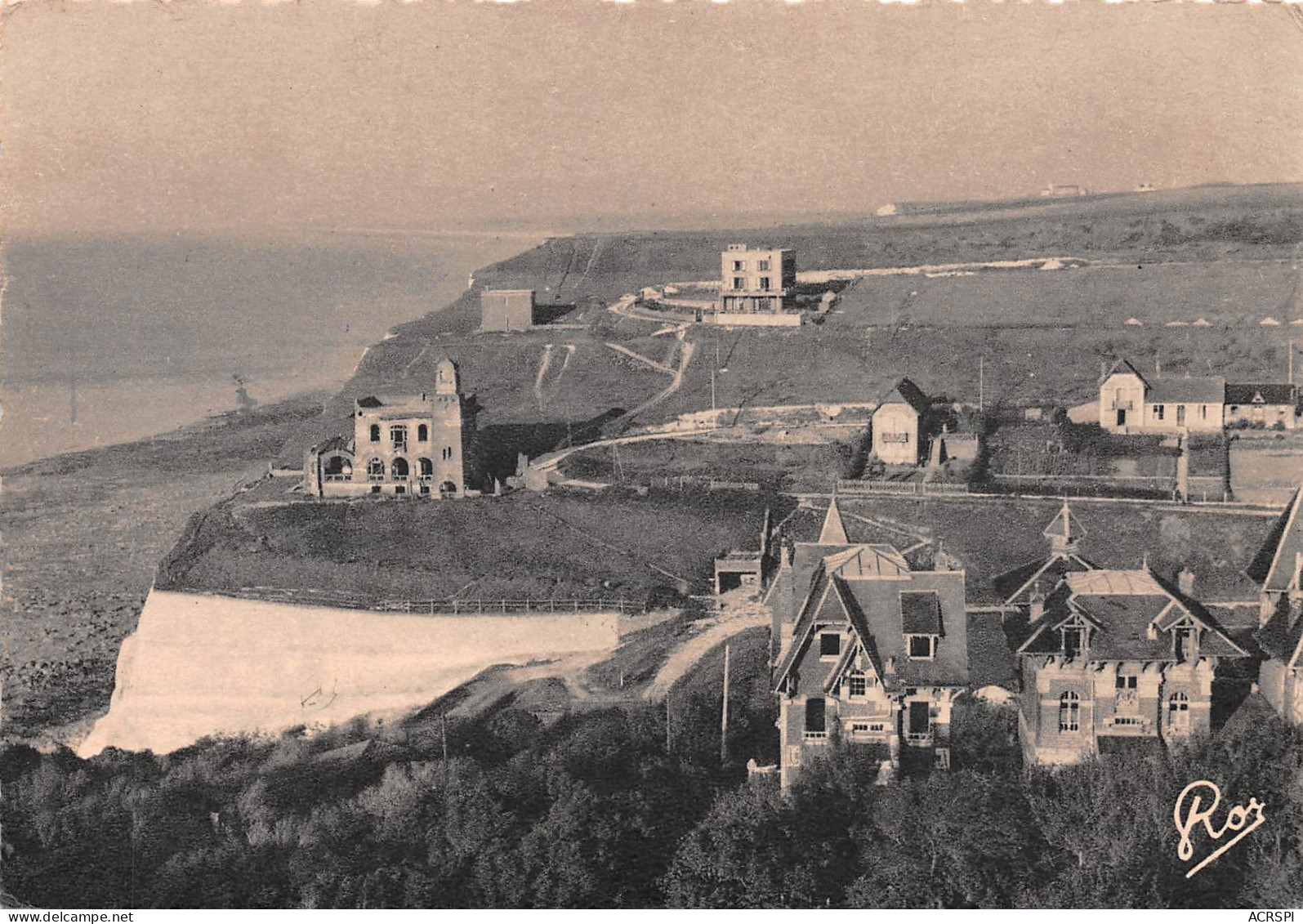 AULT ONIVAL La Mer , Vue Des Falaises Du Bois De Cise   2 (scan Recto Verso)MG2847 - Ault