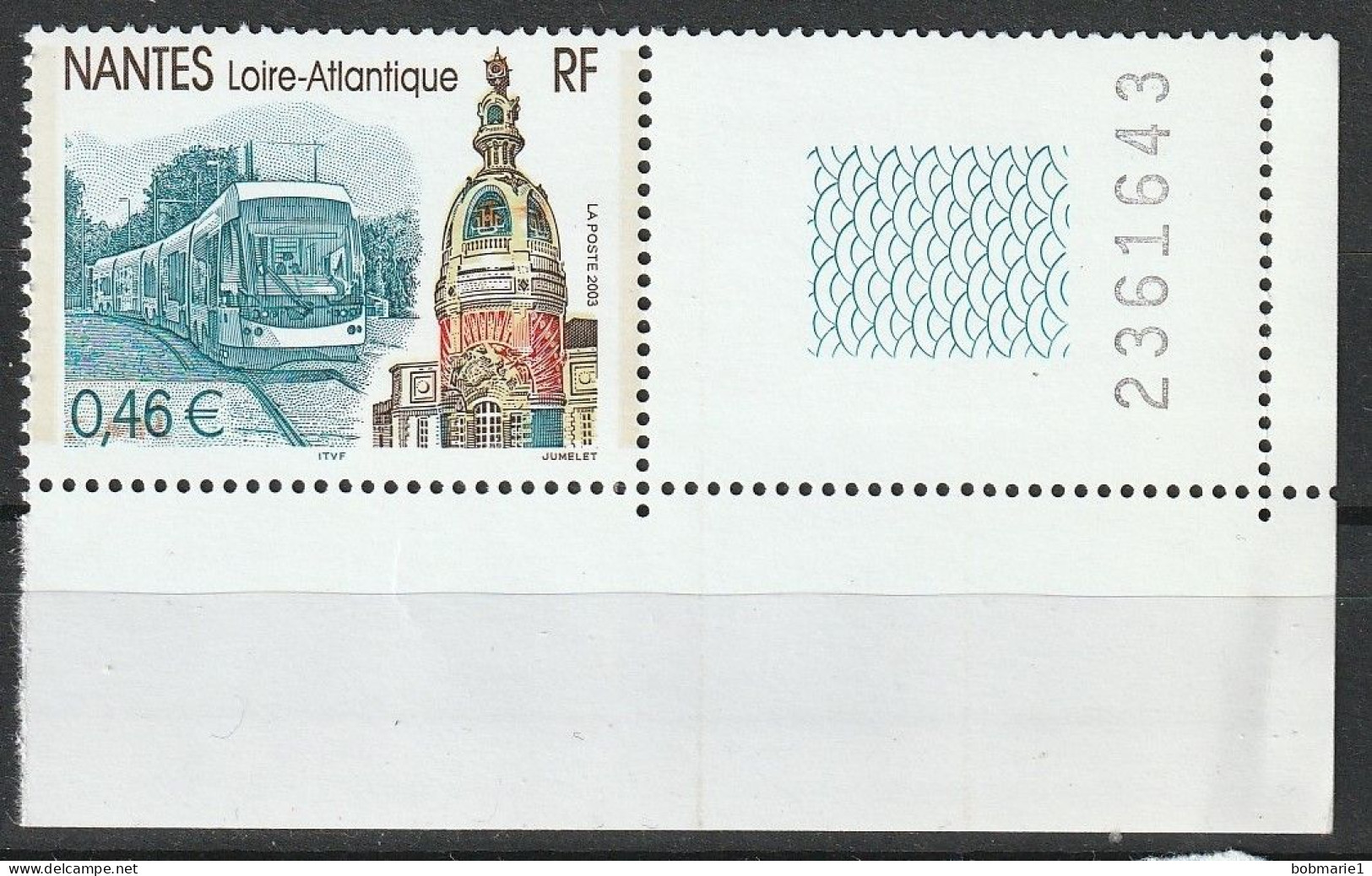 Série Touristique, Nantes (Loire-Atlantique). Tramway Timbre Neuf** 2003 N° 3552 - Unused Stamps