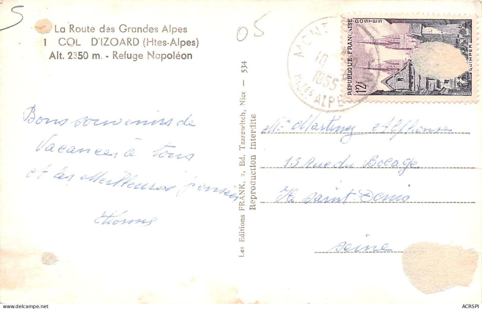05 Col D' Isoard Refuge Napoléon  29 (scan Recto Verso)MG2850UND - Saint Etienne En Devoluy