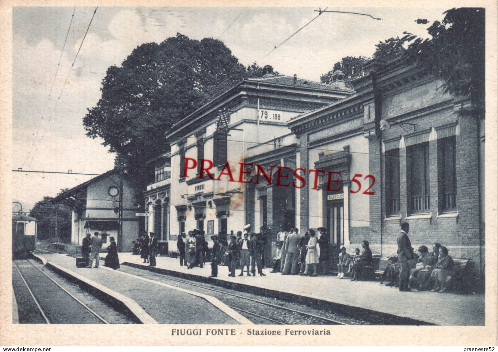 Frosinone-fiuggi Fonte-stazione Ferroviaria Vicinali -stefer -viaggiata 1938 -ANIMATA - Frosinone