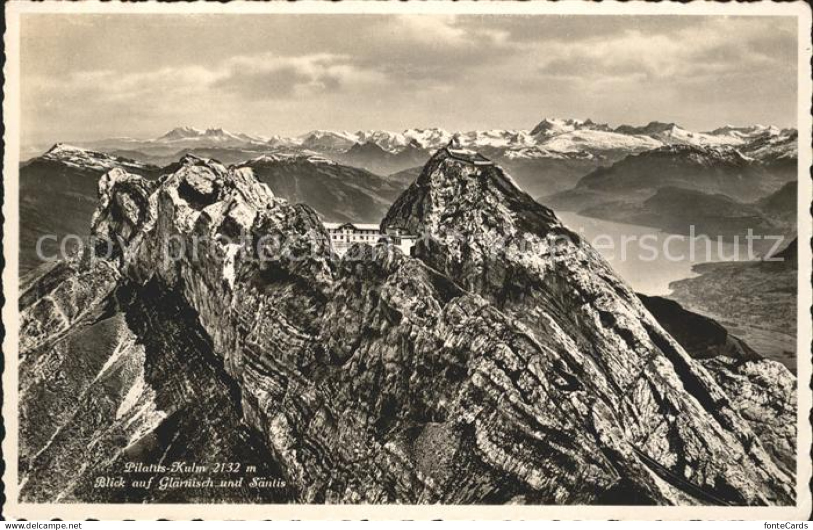 11737241 Pilatus Kulm Mit Vierwaldstaettersee Und Alpen Saentis Glaernisch Pilat - Autres & Non Classés