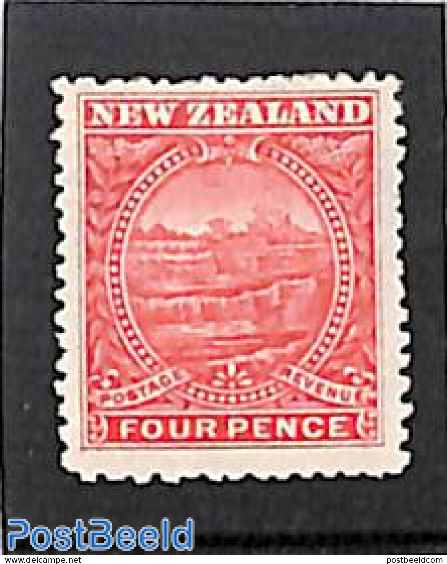 New Zealand 1898 4p, Stamp Out Of Set, Unused (hinged) - Nuevos