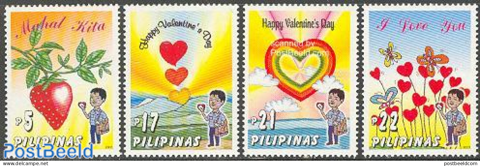 Philippines 2003 Valentine 4v, Mint NH, Various - Greetings & Wishing Stamps - Filipinas