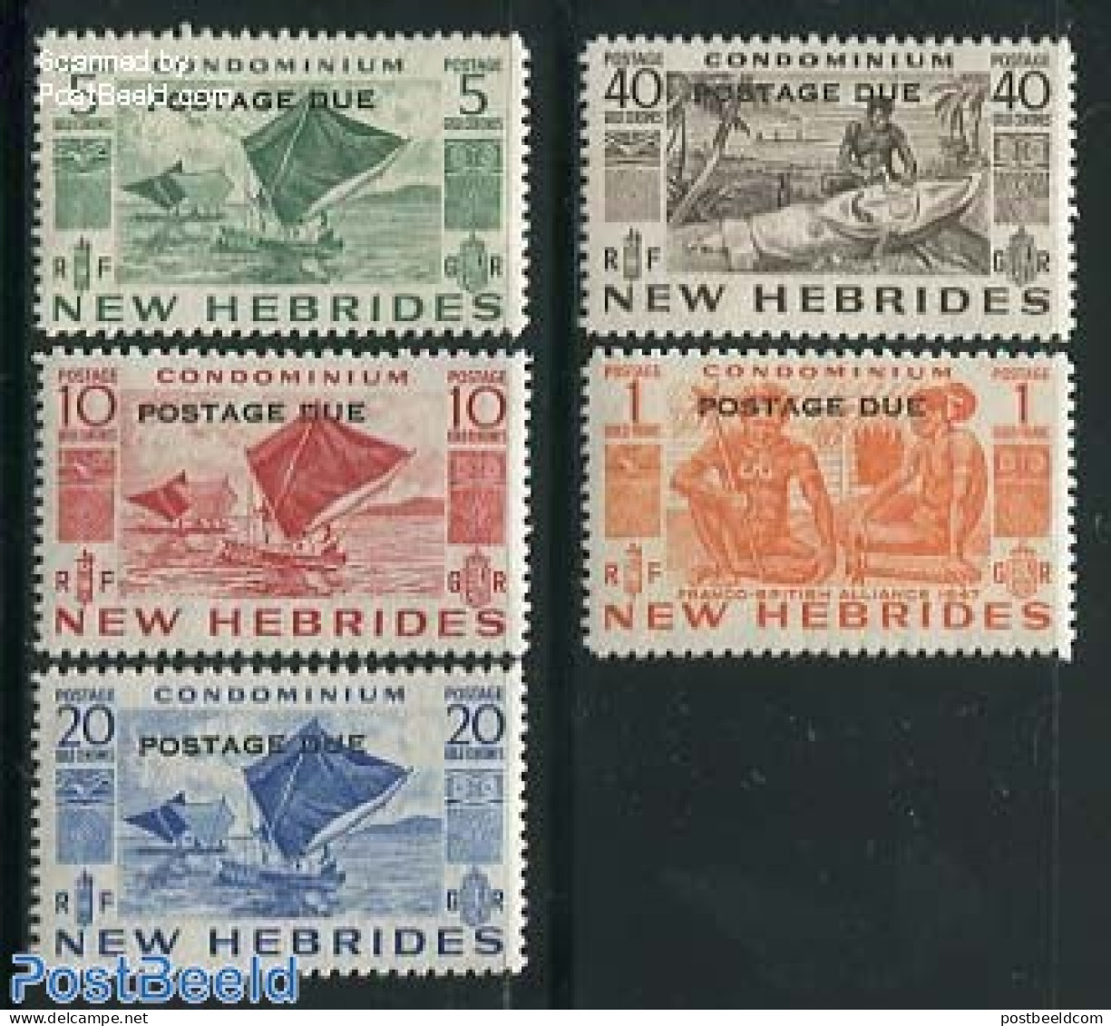 New Hebrides 1953 Postage Due 5v E, Mint NH - Andere & Zonder Classificatie