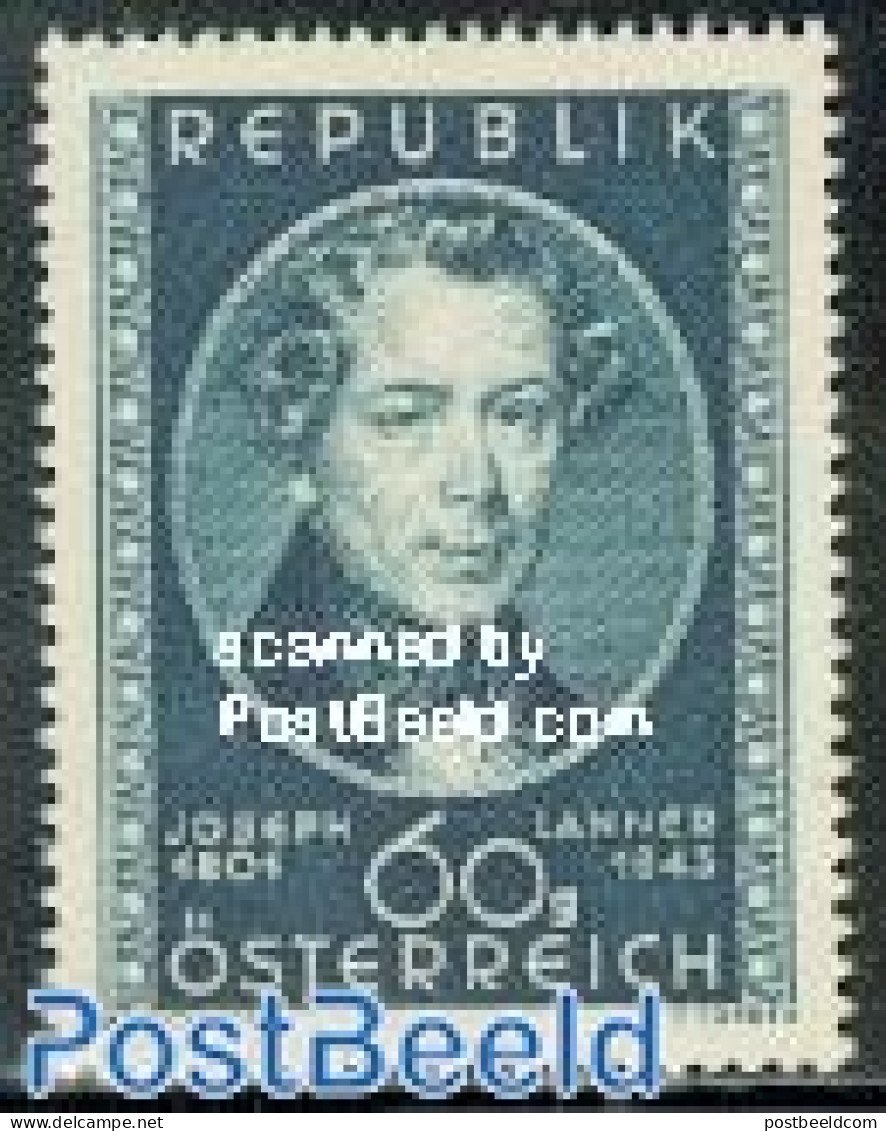 Austria 1951 Joseph Lanner 1v, Mint NH, Performance Art - Music - Nuovi