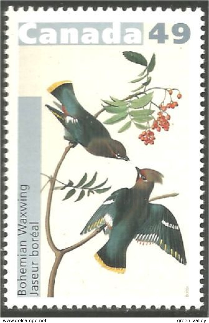 Canada Oiseaux Audubon Birds Bohemian Waxwing MNH ** Neuf SC (C20-38c) - Sonstige & Ohne Zuordnung