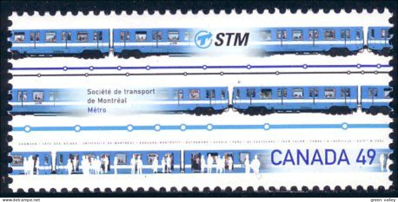 Canada Metro Tramway MNH ** Neuf SC (C20-30c) - Strassenbahnen