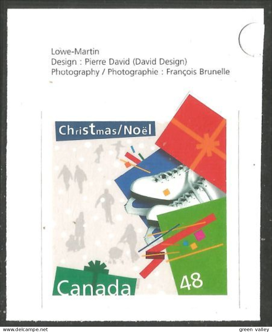 Canada Christmas Noel 2003 Patins Glace Ice Skates Printer Label Imprimeur MNH ** Neuf SC (C20-04hl) - Andere & Zonder Classificatie