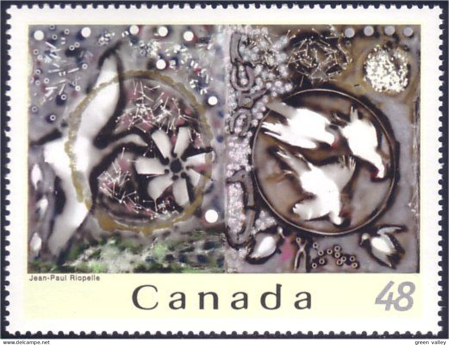 Canada Tableau Riopelle Painting MNH ** Neuf SC (C20-02cb) - Other & Unclassified