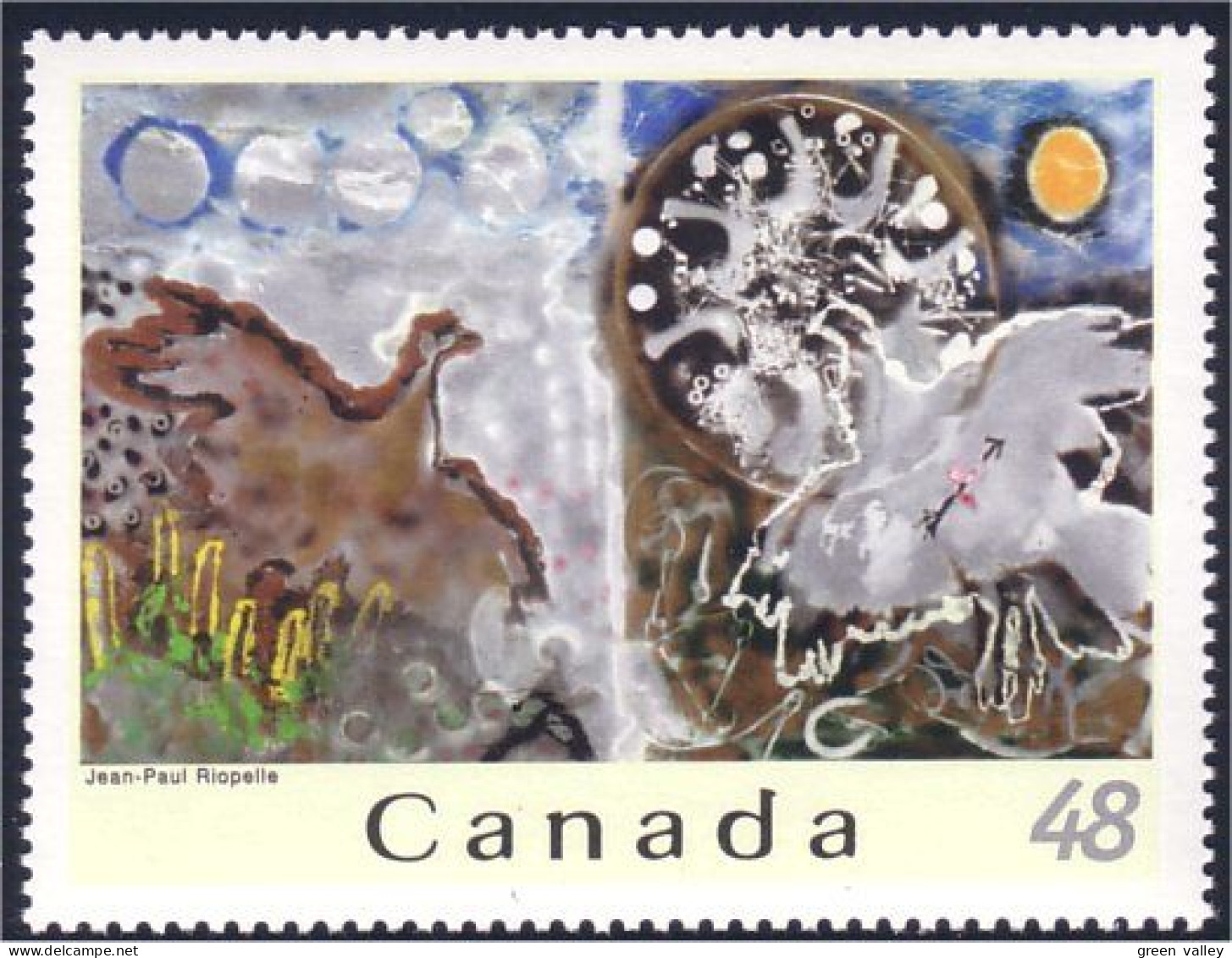 Canada Tableau Riopelle Painting MNH ** Neuf SC (C20-02db) - Other & Unclassified