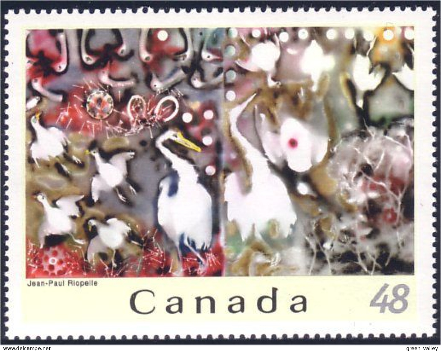 Canada Tableau Riopelle Painting MNH ** Neuf SC (C20-02ba) - Unused Stamps