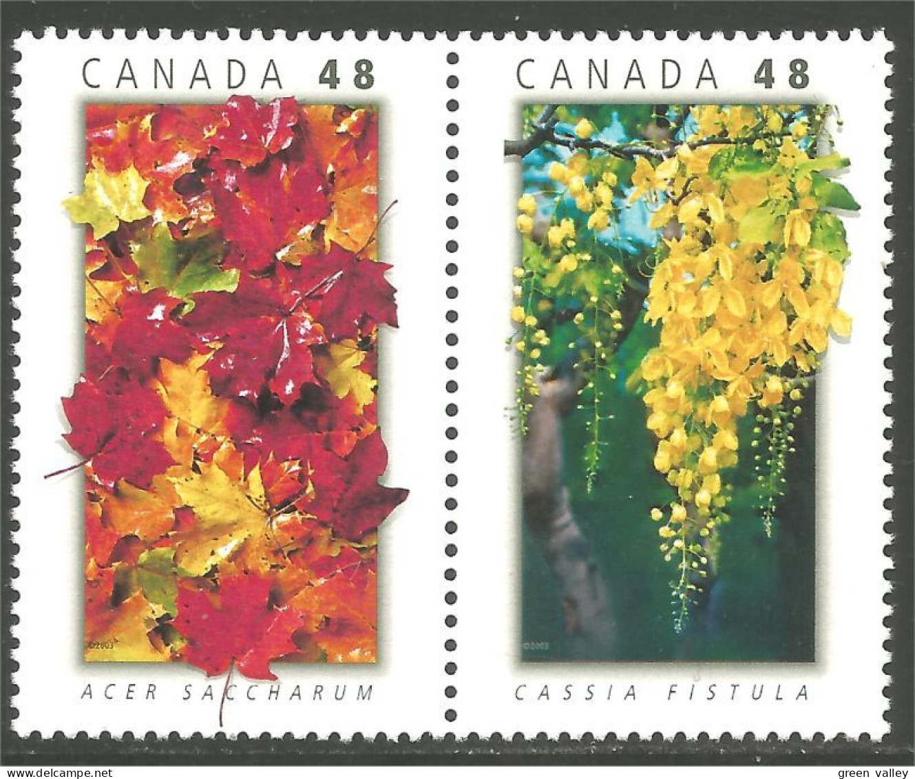 Canada Érable Maple Se-tenant MNH ** Neuf SC (C20-01aa) - Unused Stamps