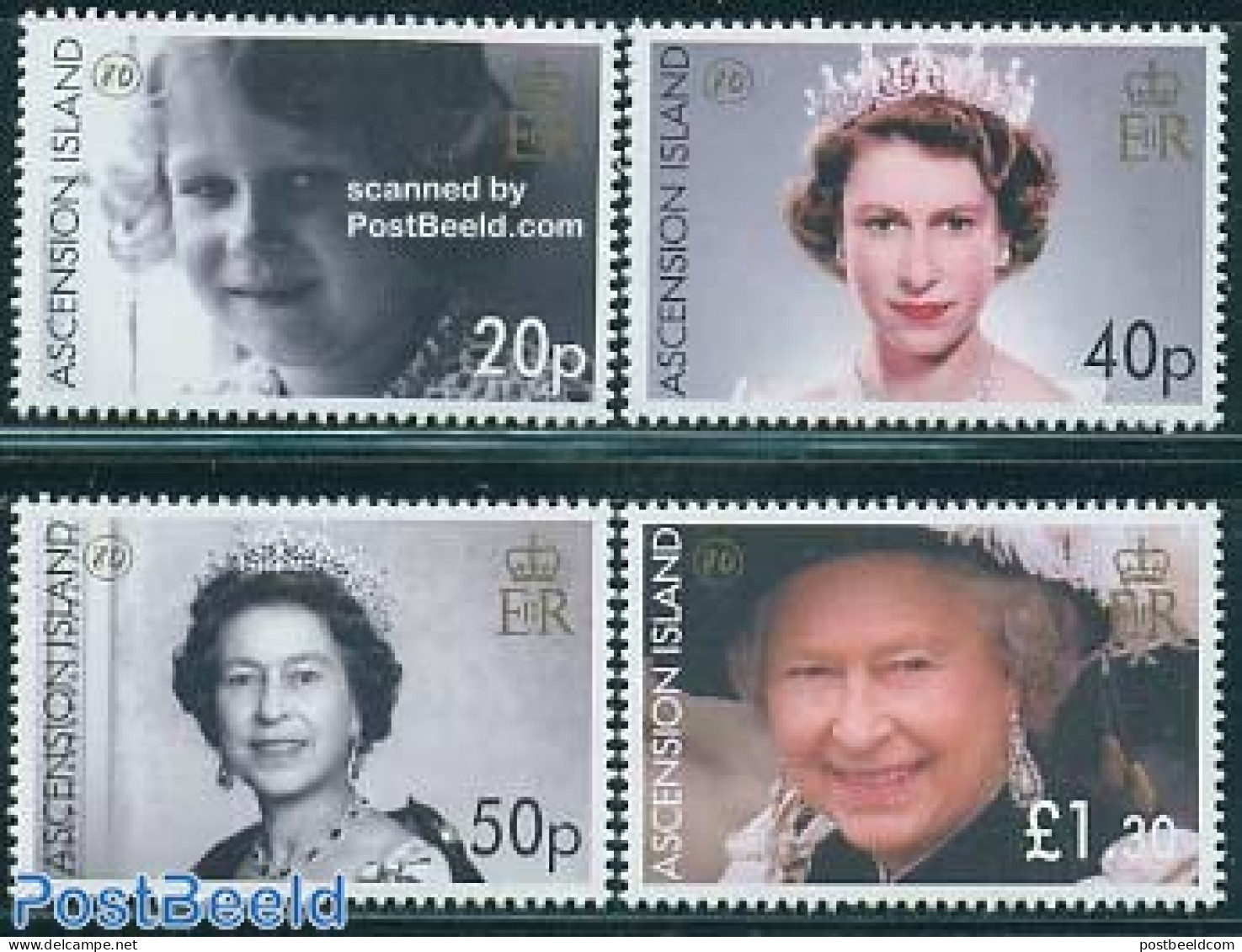 Ascension 2006 Elizabeth II 80th Birthday 4v, Mint NH, History - Kings & Queens (Royalty) - Royalties, Royals