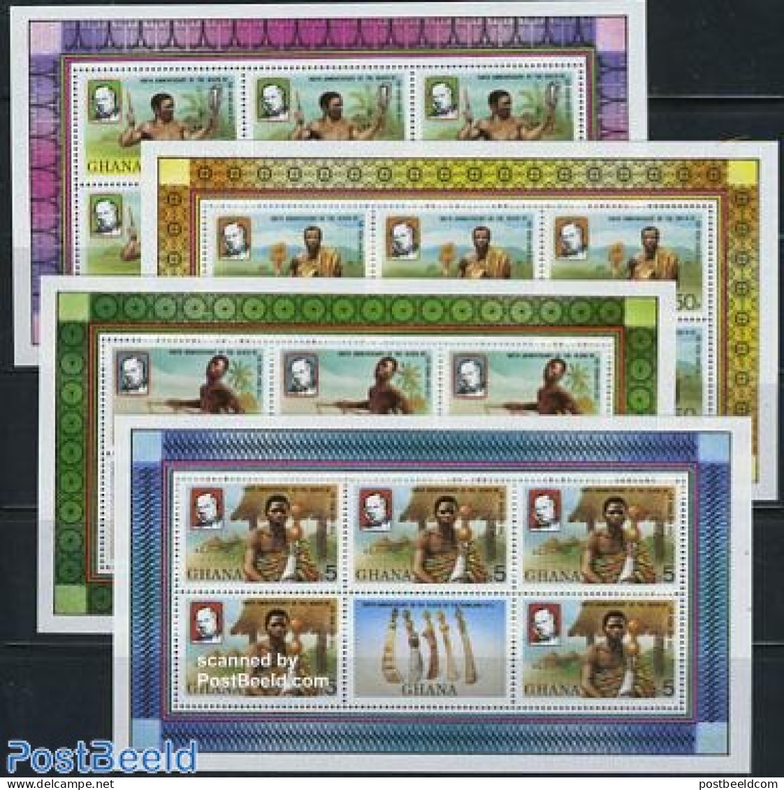 Ghana 1980 Sir Rowland Hill 4 M/ss, Mint NH, Post - Correo Postal