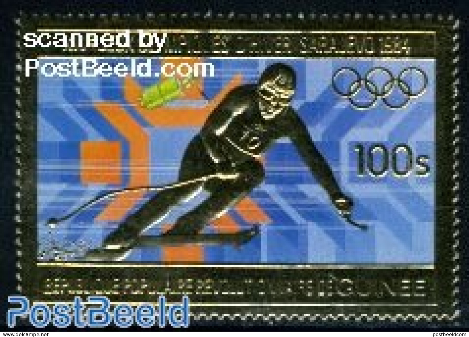 Guinea, Republic 1983 Olympic Winter Games 1v, Gold, Mint NH, Sport - Transport - Olympic Winter Games - Skiing - Spac.. - Skiing
