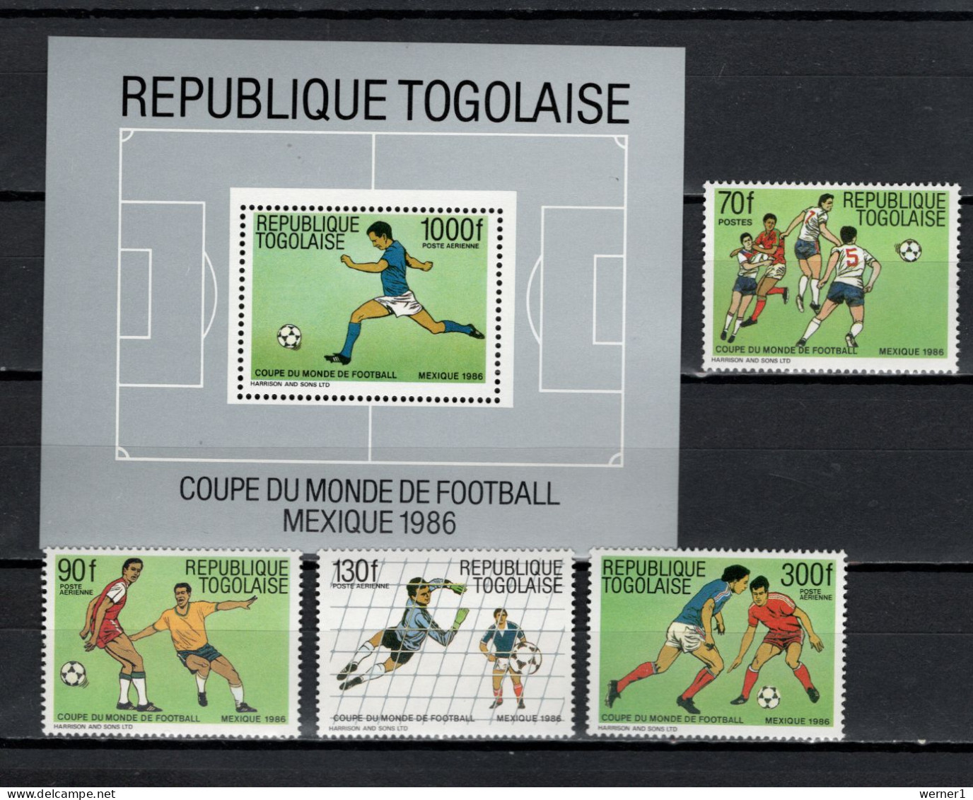 Togo 1986 Football Soccer World Cup Set Of 4 + S/s MNH - 1986 – Mexico