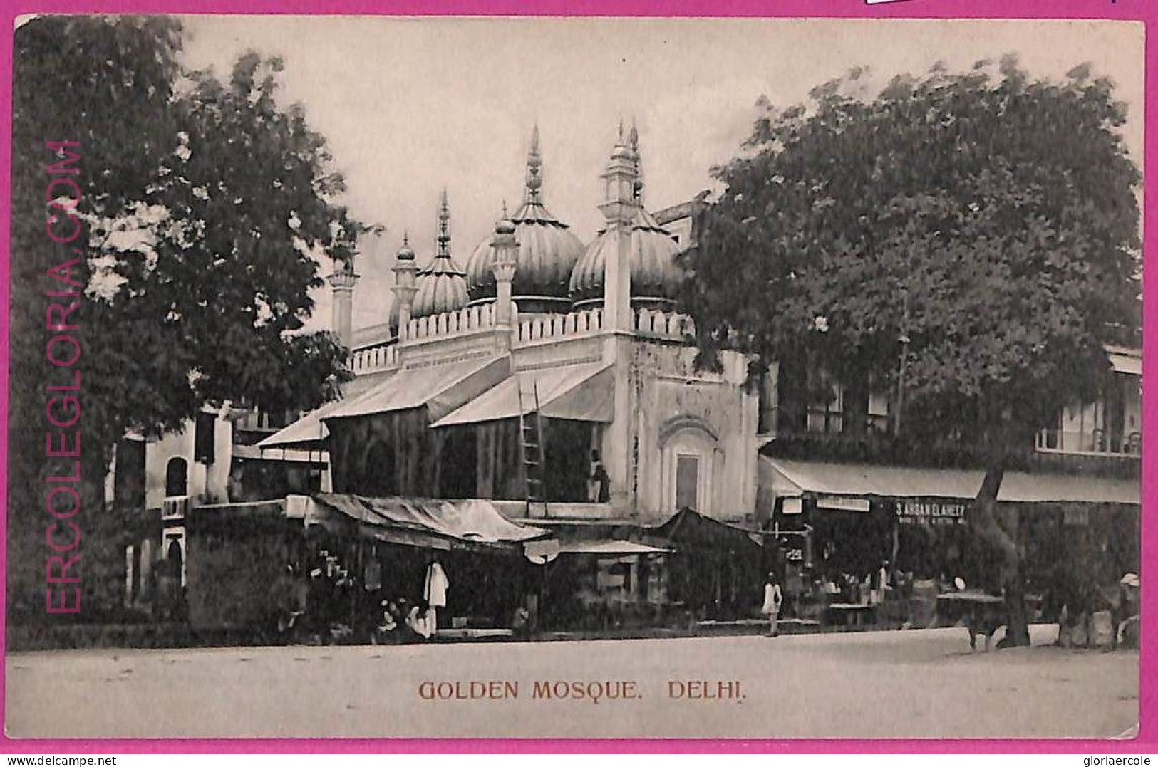 Ag3865  - INDIA - VINTAGE POSTCARD  - Delhi, Golden Mosque - India