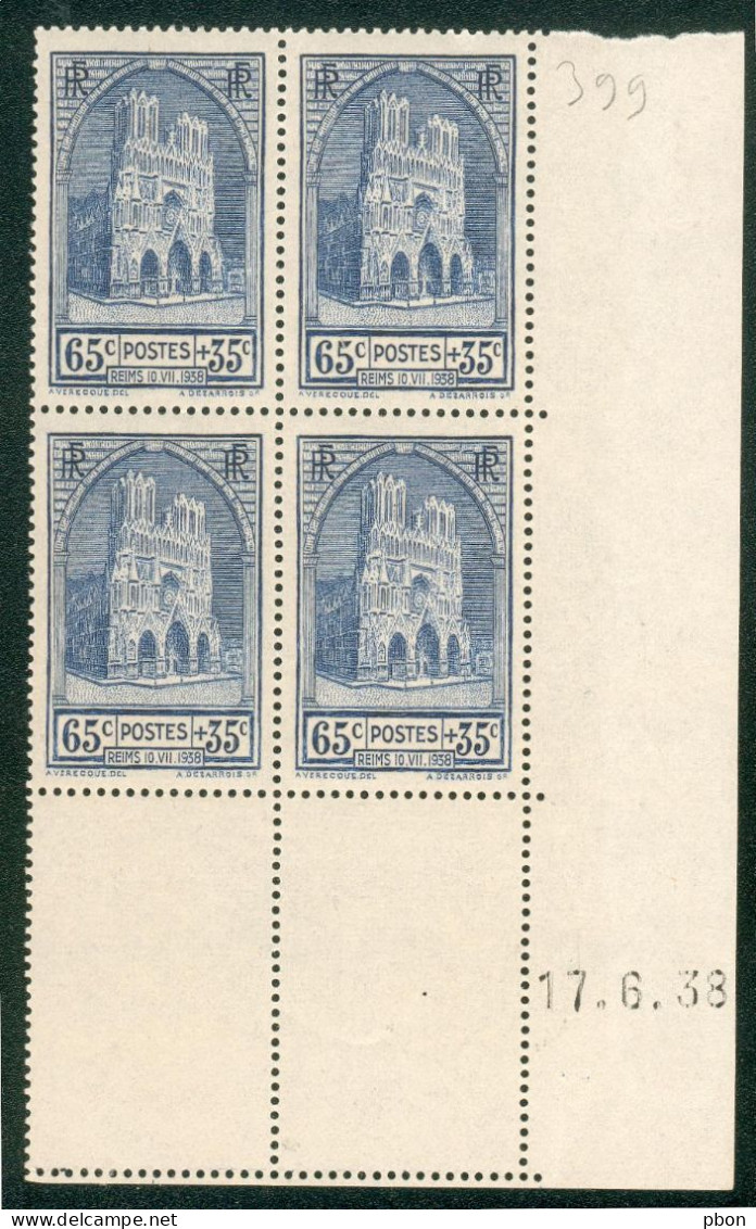 Lot 556 France Coin Daté N° 399 Du 17/6/1938 (**) - 1930-1939