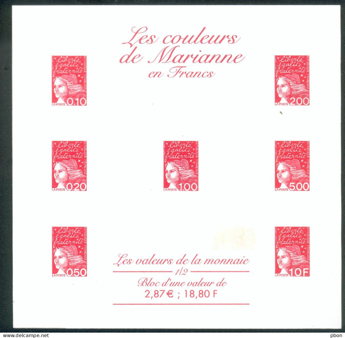 Lot 398 France épreuve Les Couleurs De Marianne - Official Stationery