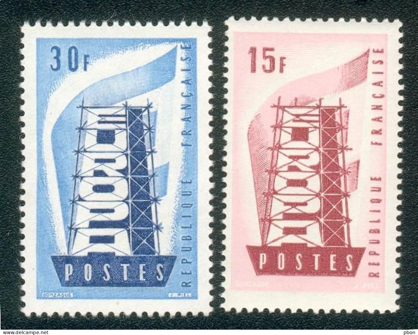 Lot B180 France N°1076/77 Europa De 1956 (**) - Other & Unclassified