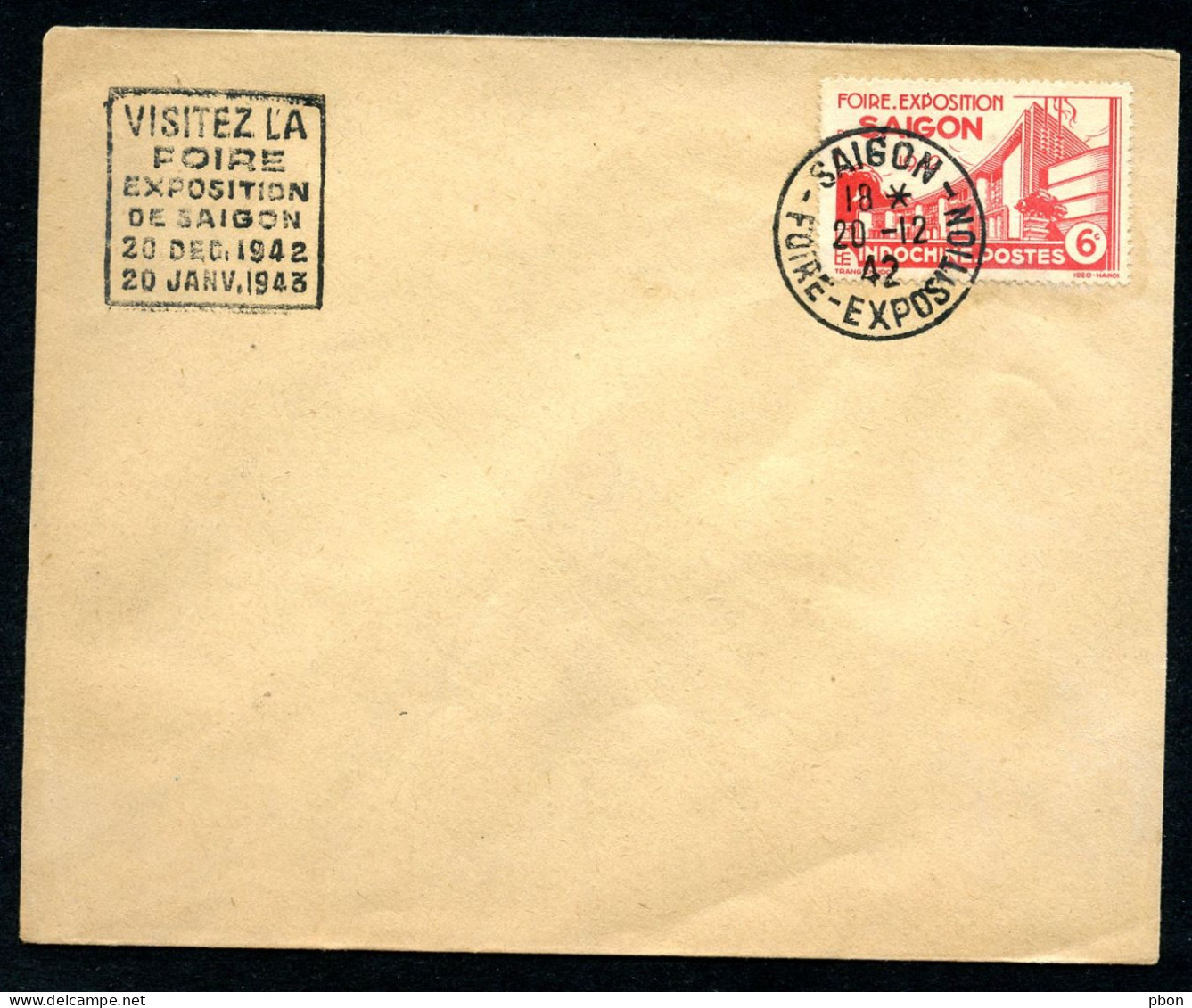 Lot Z957 Indochine Enveloppe Foire De Saigon 1942/43 - Covers & Documents