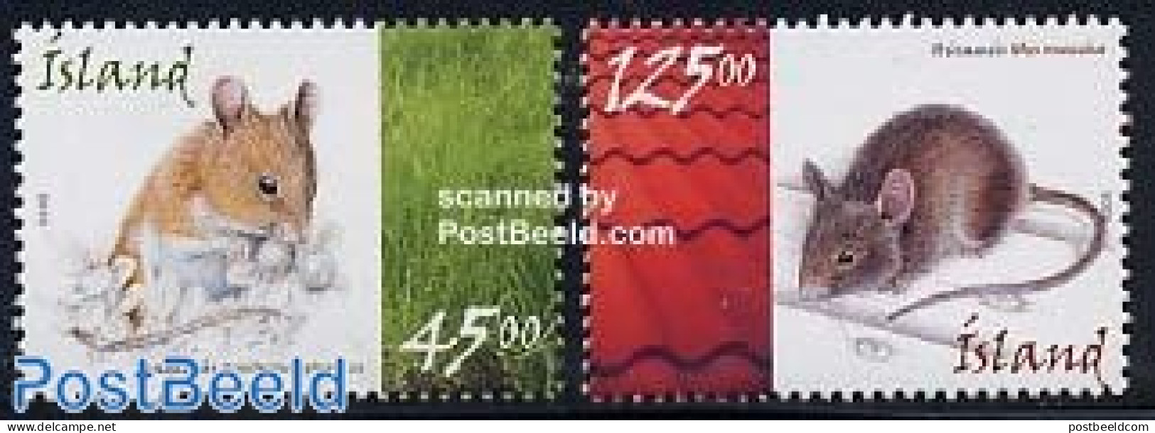 Iceland 2005 Mice 2v, Mint NH, Nature - Animals (others & Mixed) - Nuevos