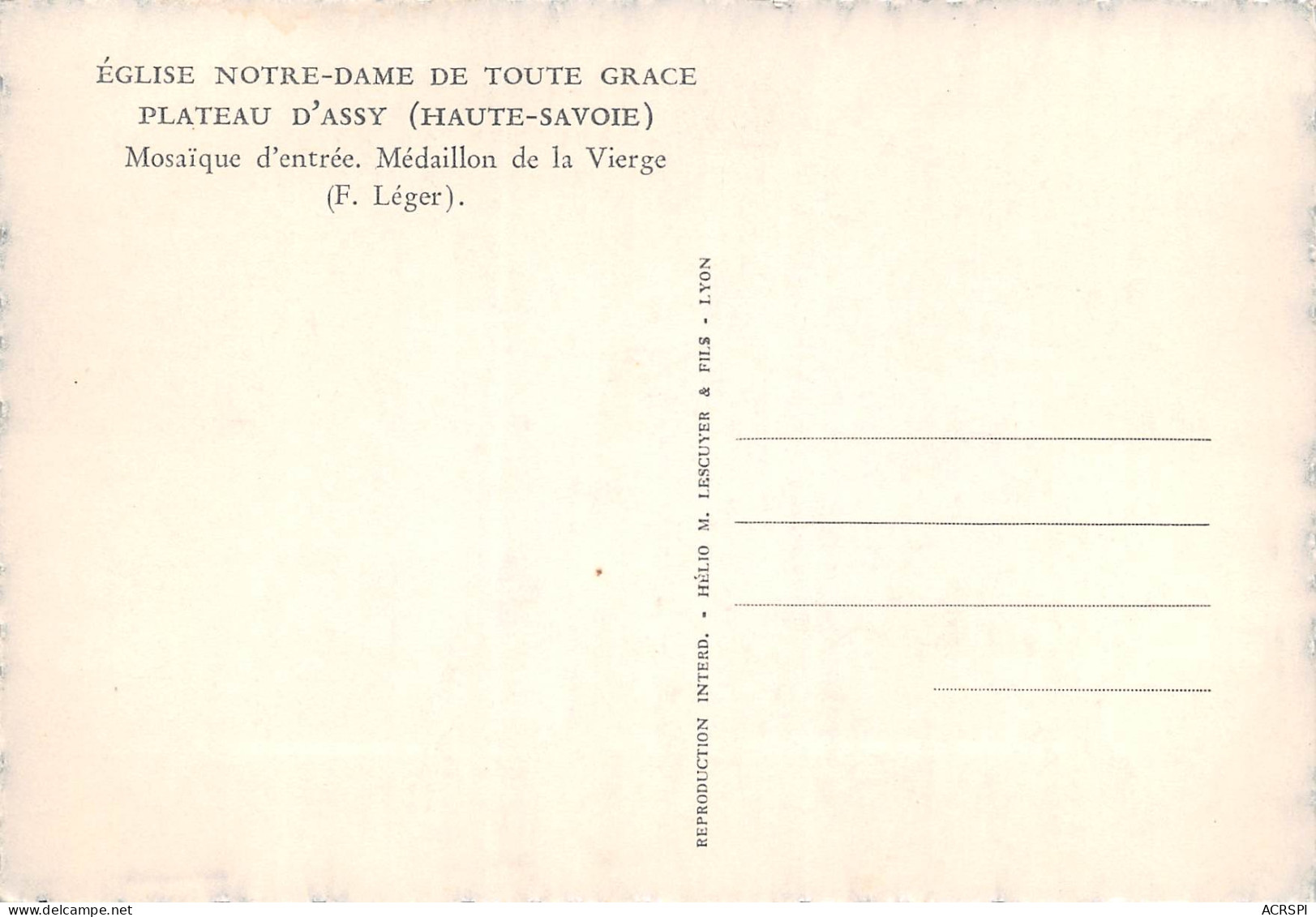 PASSY Eglise Notre Dame De Toute Grace Plateau D'assy   39  (scan Recto Verso)MG2868UND - Passy