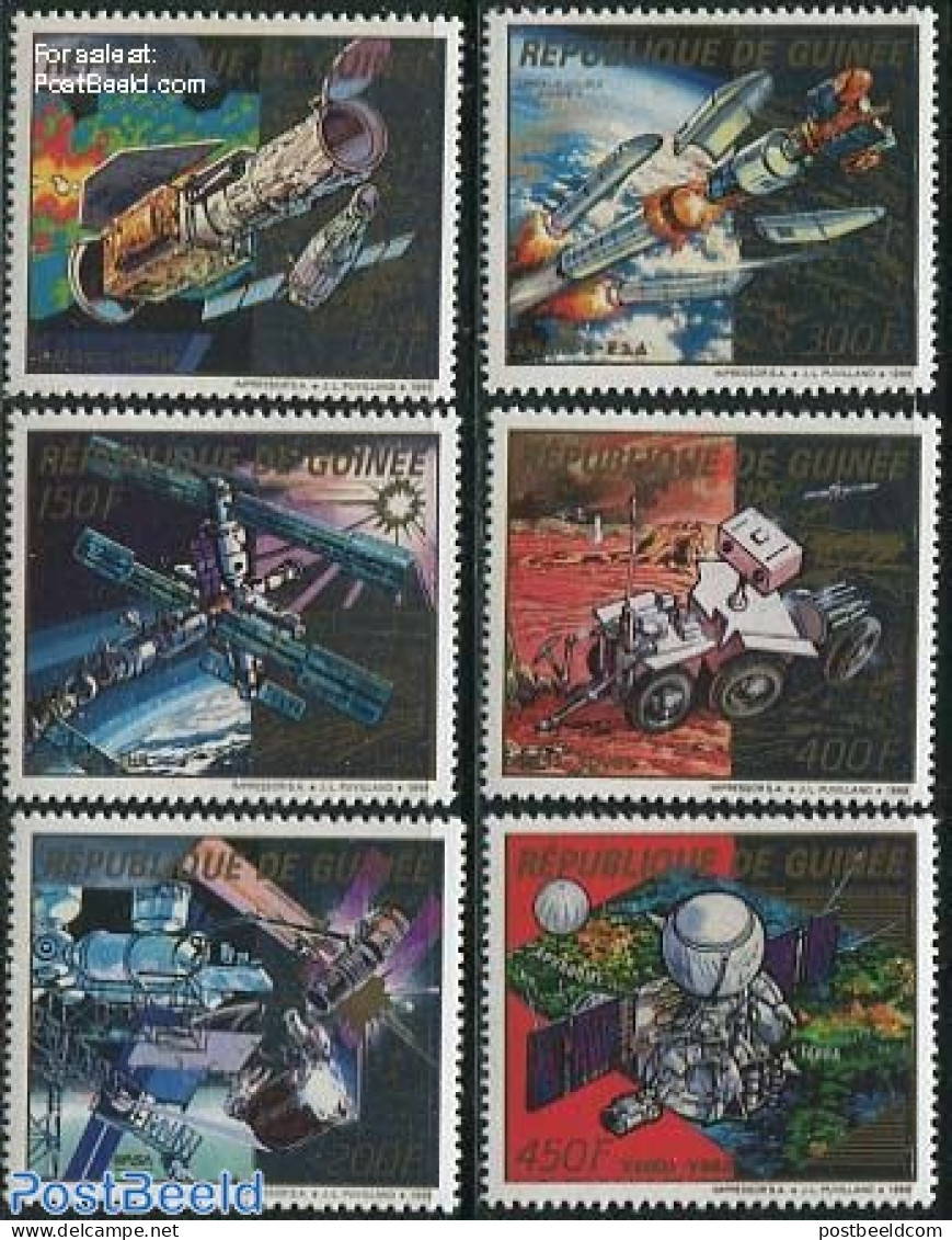 Guinea, Republic 1988 Space 6v, Mint NH, Transport - Space Exploration - Autres & Non Classés