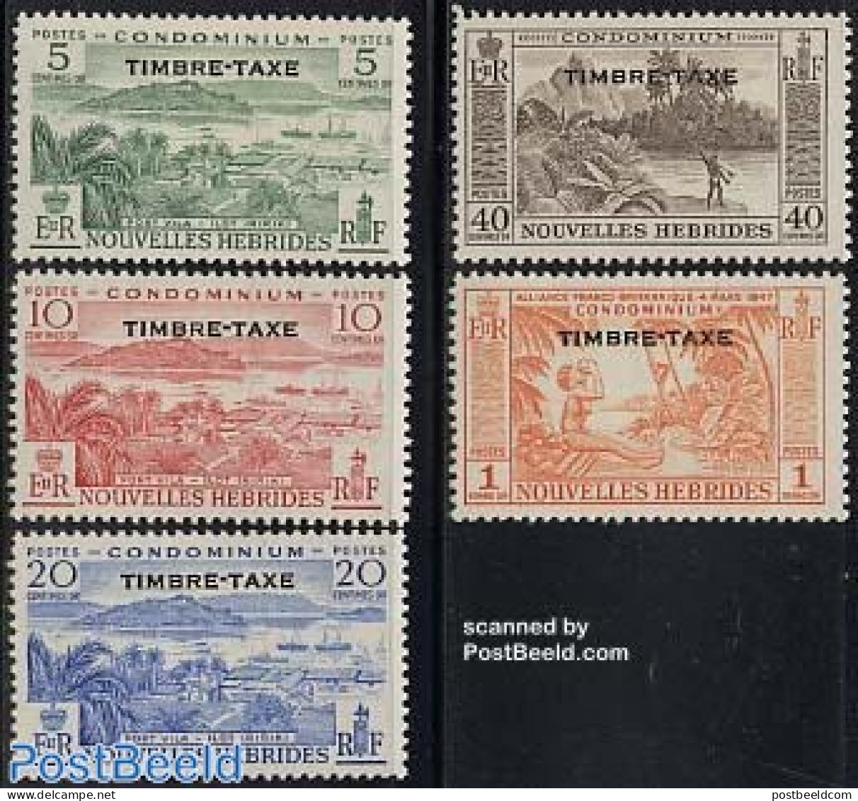 New Hebrides 1957 Postage Due 5v F, Mint NH - Sonstige & Ohne Zuordnung