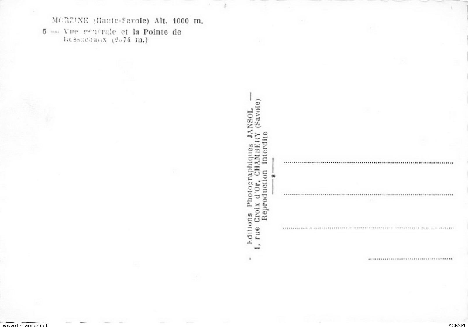 MORZINE  Vue Generale 34   (scan Recto Verso)MG2872BIS - Morzine