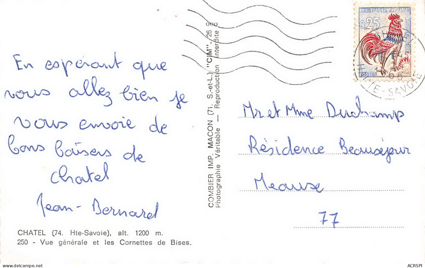 CHATEL  Vue General 2  (scan Recto Verso)MG2872TER - Châtel