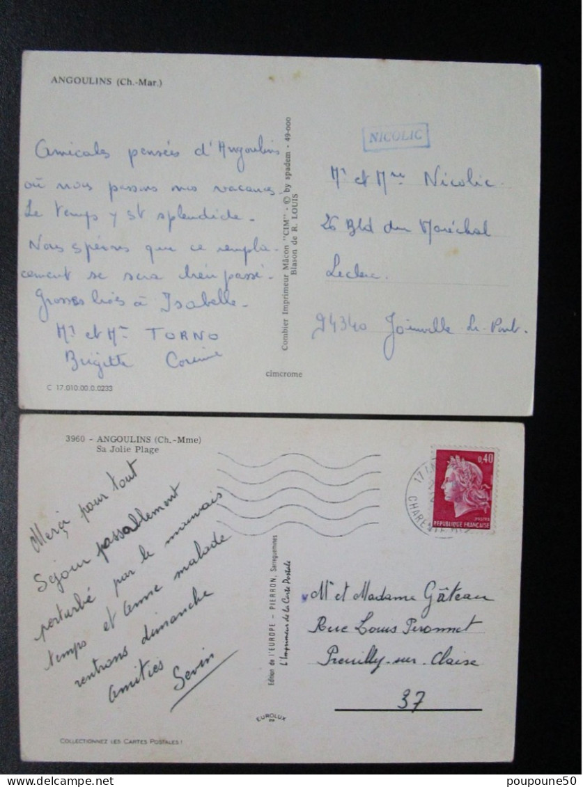 CP 17 Charente Maritime ANGOULINS  - Lot De 2 Cartes Postales - Angoulins