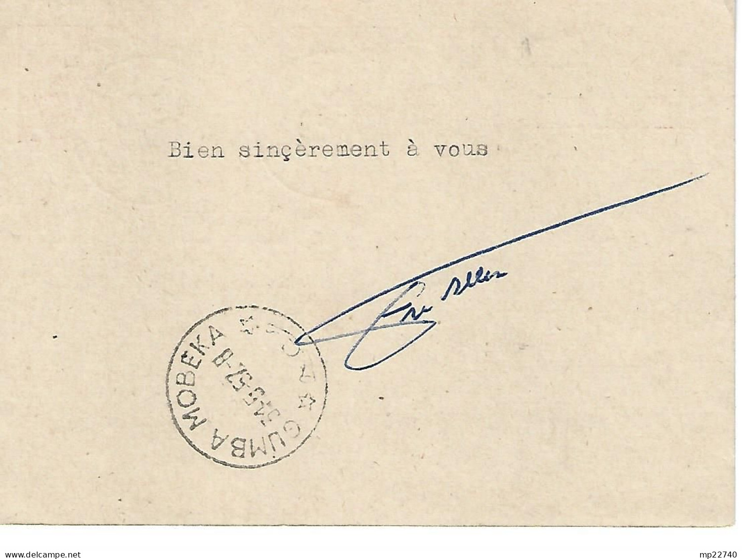GANDON ENTIER 18FRS N° 887  OBL CONSEIL EUROPE POUR LE CONGO BELGE 1957  TTB - Standard Postcards & Stamped On Demand (before 1995)
