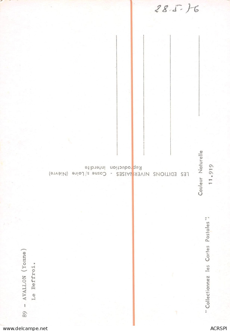 AVALLON  Le Beffroi    25 (scan Recto Verso)MG2873 - Avallon