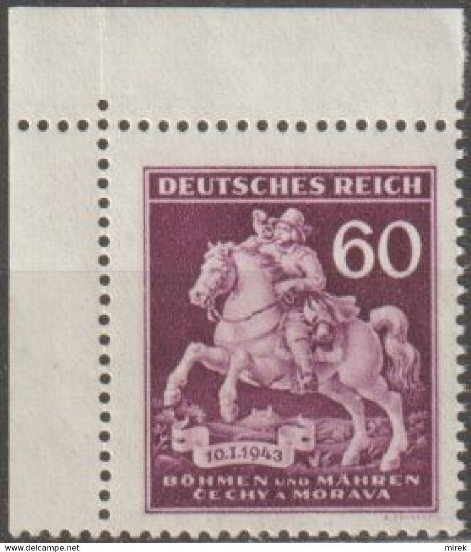 11/ Pof. 102, Dark Red Violet; Corner Stamp - Neufs