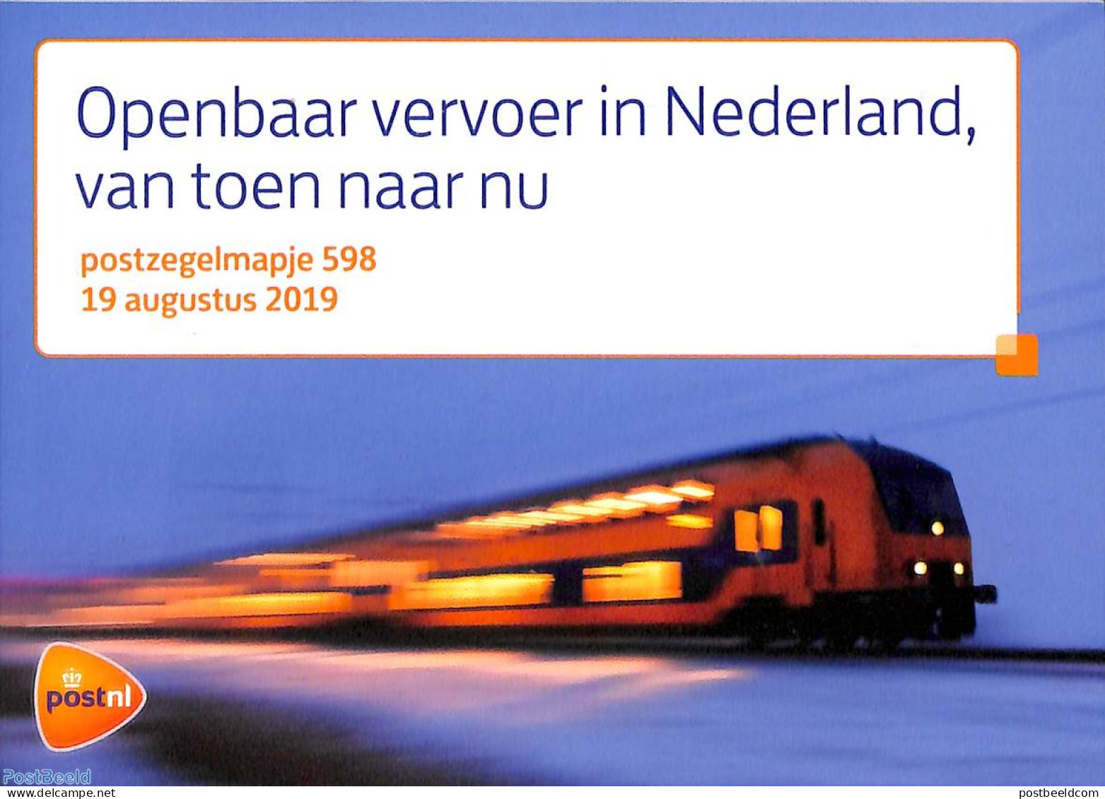 Netherlands 2019 Public Transport, Presentation Pack 598, Mint NH, Transport - Railways - Ships And Boats - Ungebraucht