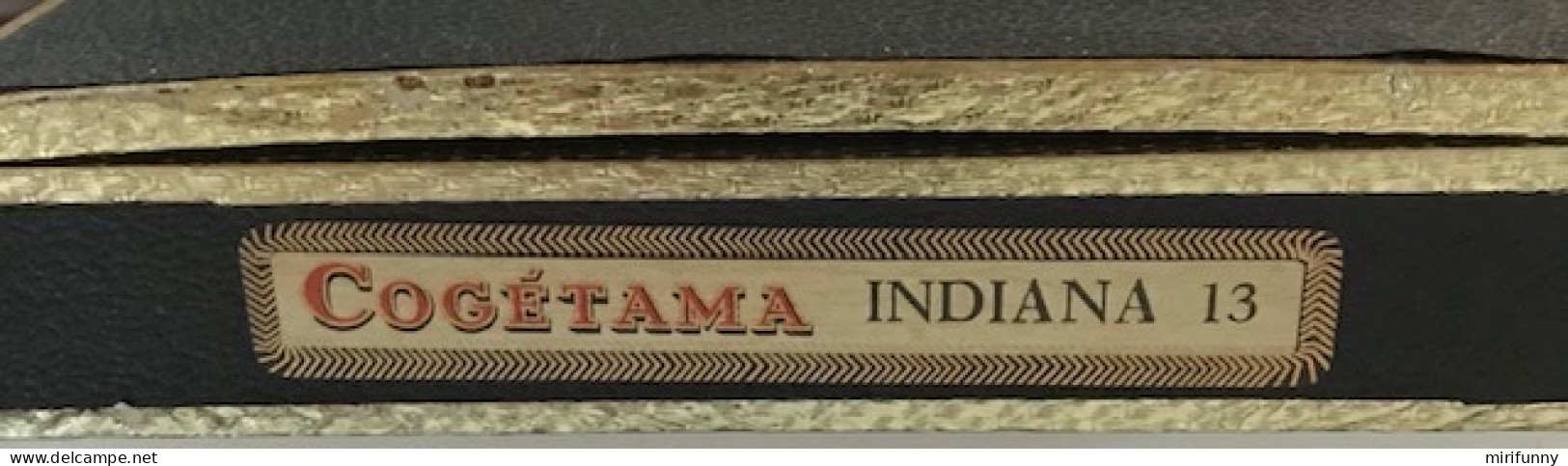 ANCIENNE BOITE EN BOIS VIDE CIGARES COGETAMA  INDIANA 13 " CAMPEMENTS INDIENS" - Empty Tobacco Boxes