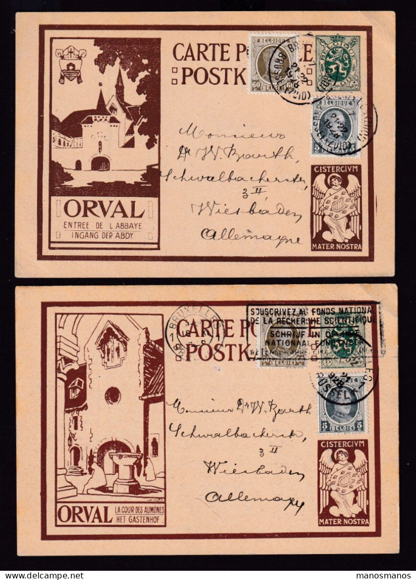 099/41 - Cartes ORVAL Brunes Avec Ange - Série Complète De 6 X Entier Postal Illustré - Cote SBEP 100 Euros - Illustrierte Postkarten (1971-2014) [BK]