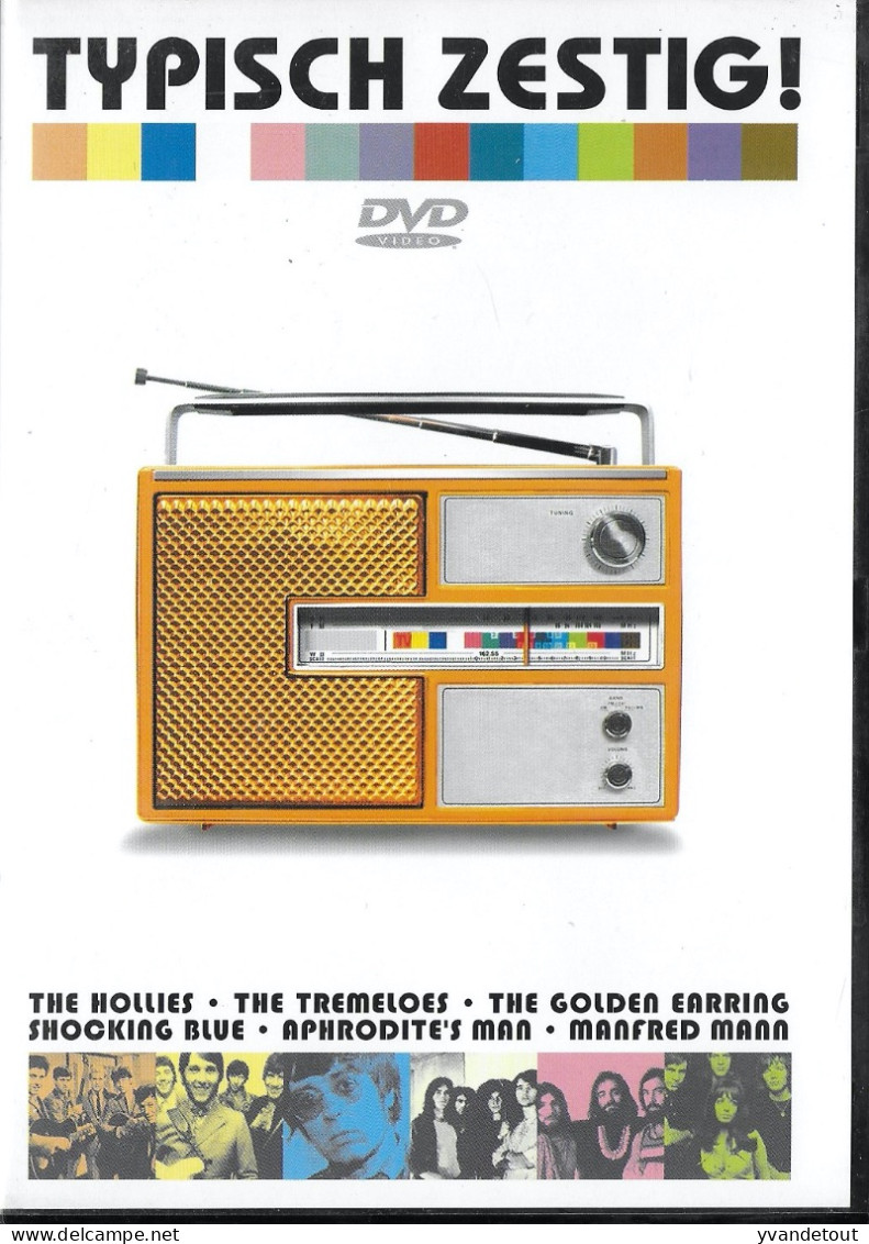DVD - Typish Zestig. Hollies Tremoloes Golden Earring Shocking Blue Manfred Mann Adam Barry Ryan Dave Berry.... - Concerto E Musica