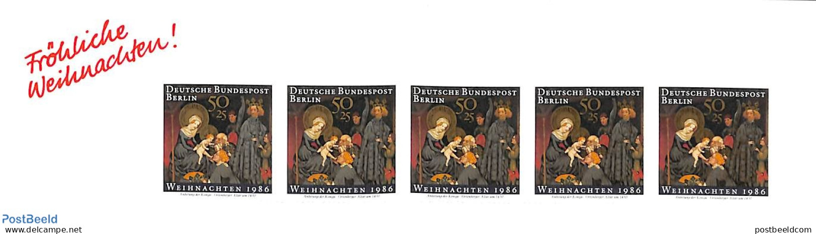 Germany, Berlin 1986 Christmas Booklet, Mint NH, Religion - Christmas - Stamp Booklets - Ongebruikt