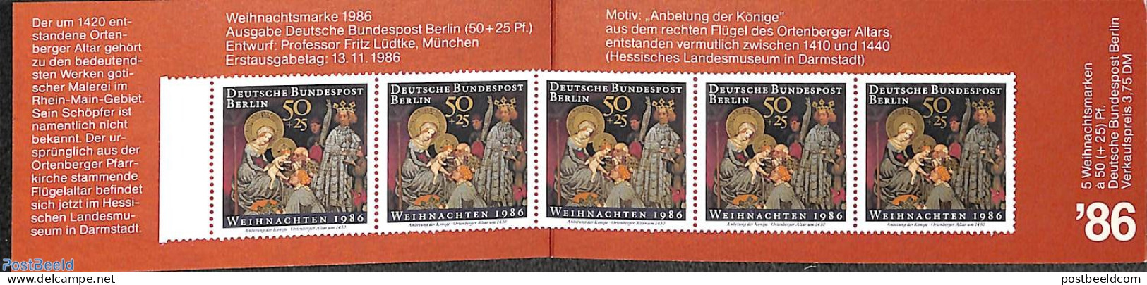 Germany, Berlin 1986 Christmas Booklet, Mint NH, Religion - Christmas - Stamp Booklets - Neufs
