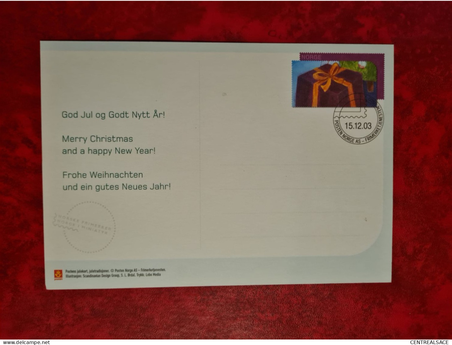 CARTE Entier God Jul Merry Christmas 2001 PERE NOEL - Briefe U. Dokumente