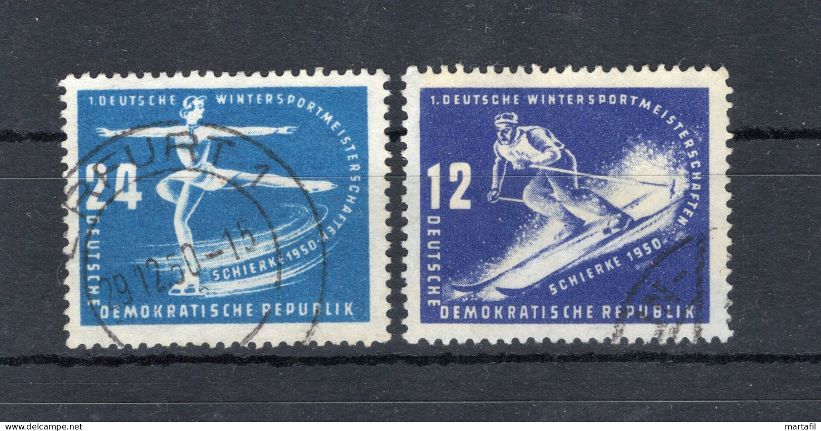 1950 DDR SET USATO 246/247 Primi Campionati Nazionali Di Sport, Schierke - Used Stamps